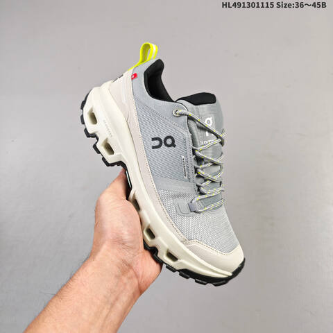 On Running Cloudrock Low WP Grey Off White Black Neon Yellow EU 36-45 Trail Shoe Trail Running Sneakers - Unisex (BS-69812)