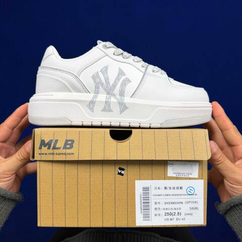 MLB Chunky Liner 3 White Light Grey Skate Shoe Skate Sneakers