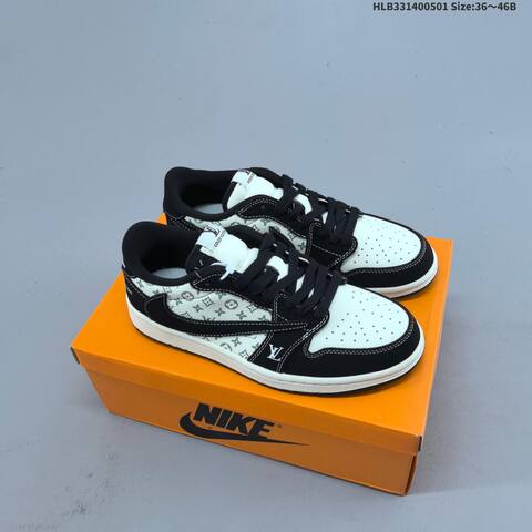 Louis Vuitton Nike Air Jordan 1 x Travis Scott AIR JORDAN DIY White Gray Black Navy BS-66062