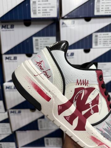 MLB Chunky Liner White Burgundy Black Pink Grey Skate Shoe Skate Sneakers (BS-86948)