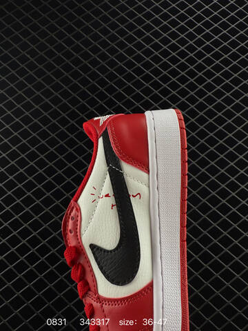 Jordan Air Jordan 1 Low Travis Scott DM7866-104 White Red Black EU 36-47 Skate Shoe - Unisex BS-80795