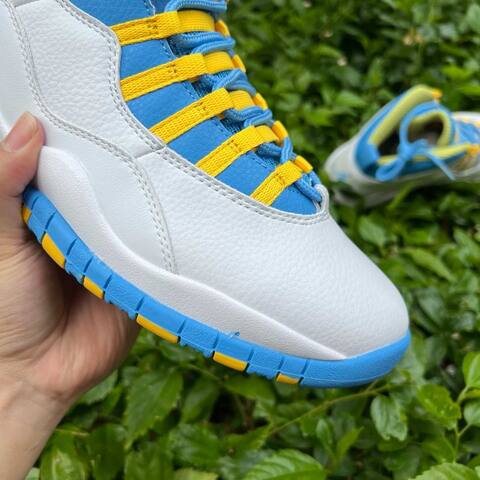 Jordan Air Jordan 10 Retro HOH HJ6779 112 White North Carolina Blue Yellow EU 43 Basketball Shoe - Men s BS-87065