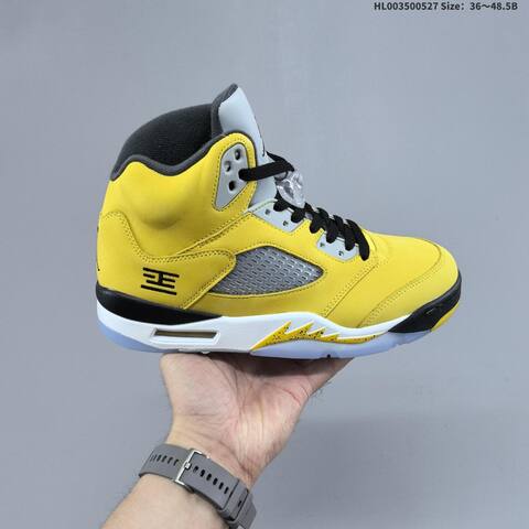 Jordan Air Jordan 5 Retro Yellow Multi Yellow Black Grey EU 36-48 5 Basketball - Unisex (BS-65862)