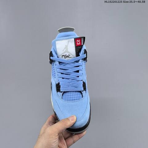 Jordan Air Jordan 4 Retro Light Blue Black White 35 5 48 5B Basketball - Unisex (BS-67273)