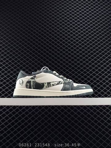 Jordan Air Jordan 1 Low OG SP Travis Scott Fragment Sail Dark Grey Off White EU 36-45 Sneaker - Unisex (BS-81141)