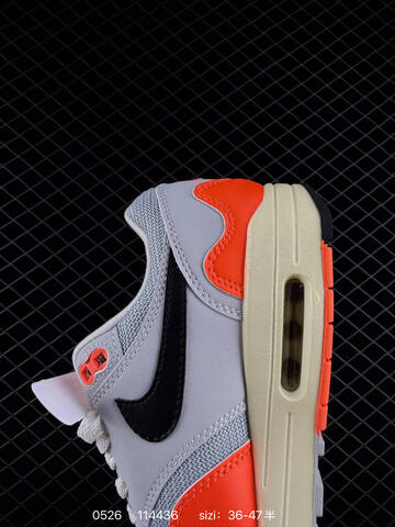 Nike Air Max 1 Grey Orange Black Cream White EU 36-47 Lifestyle - Unisex (BS-71193)