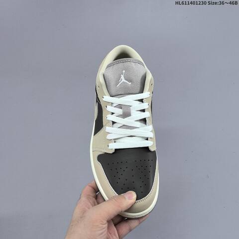 Nike Air Jordan 1 Low Black Grey Beige White 36-46 Lifestyle - Unisex (BS-67172)