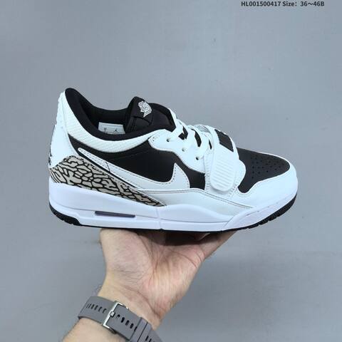 Jordan Legacy 312 Low Black White Elephant Print EU 36-46 Basketball - Unisex (BS-66159)