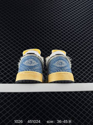 Jordan Air Jordan 1 Low OG FN7670-493 Blue White Black Yellow EU 36-45 Sneaker - Unisex BS-80434
