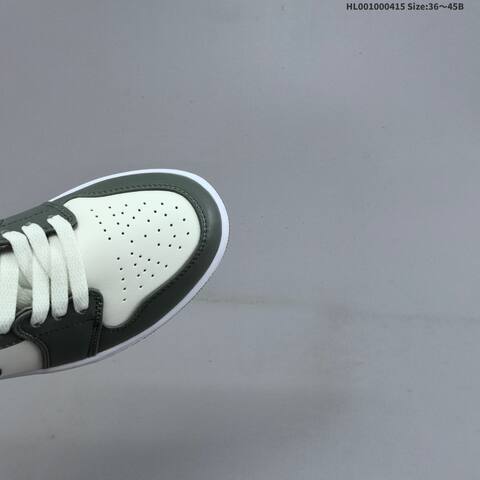 Jordan Air Jordan 1 Low White Olive Green Black 36 45 Lifestyle - Unisex (BS-66186)