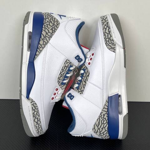 Jordan Air Jordan 3 True Blue 854262-106 White Blue Red Grey Basketball Shoe BS-87338