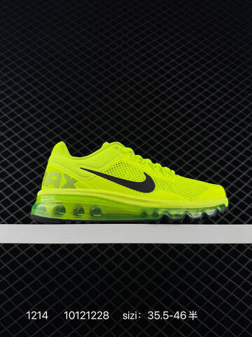 Nike Air Max 2013 Beige Gray White Gray Black Neon Green Cream Black 35 5-46 Running - Unisex (BS-73703)