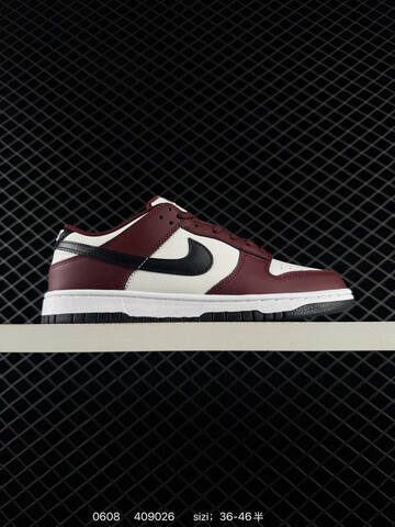 Nike Dunk Low White Burgundy Black EU 36-46 Skate - Unisex (BS-70895)