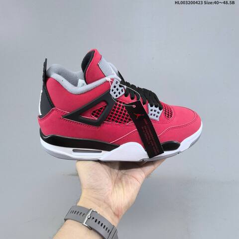 Jordan Air Jordan 4 Retro Toro Bravo Red Black White Grey 40-48 5 Basketball - Men's (BS-66082)
