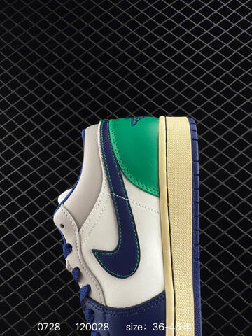 Jordan Air Jordan 1 Low 553558-147 Green Navy White Cream EU 36-46 Sneaker - Unisex BS-81004
