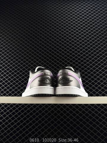 Jordan Air Jordan 1 Low White Metallic Purple Black EU 36-46 Sneaker - Unisex BS-81231