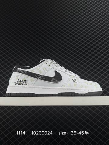Nike SB Dunk Low Cream White With Black Blue Grey And Lavender Monogram Custom Colorways EU 36-45 Skate - Unisex (BS-74219)
