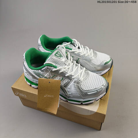 ASICS Gel Kayano 12 1 Kith White Silver Mint Green Yellow EU 36-45 Running Shoe Running Sneakers - Unisex (BS-69201)