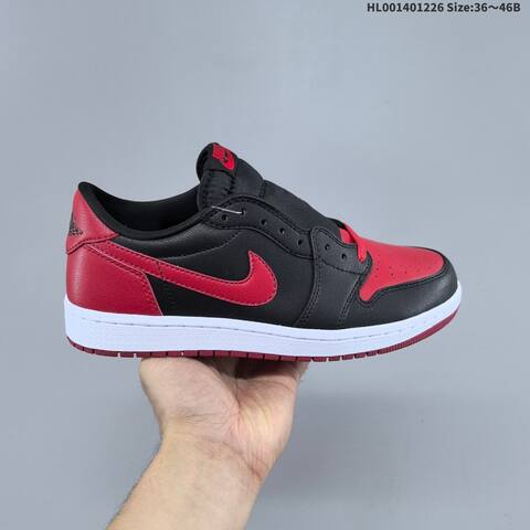 Jordan Air Jordan 1 Low OG Bred Black-red EU 36-46 Lifestyle - Unisex (BS-67261)
