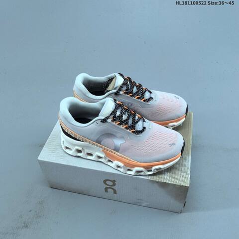 On Cloudmonster 2 Hyper Black White Grey Orange EU 36-45 Running Shoe Running Sneakers - Unisex (BS-69530)