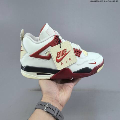 Jordan Air Jordan 4 Sail Cinnabar White Black 36-48 5 Basketball - Unisex (BS-65912)