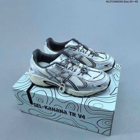 ASICS GEL-KAHANA TR V4 White Burgundy Silver Grey EU 36-45 Trail Shoe Trail Running Sneakers - Unisex (BS-69020)