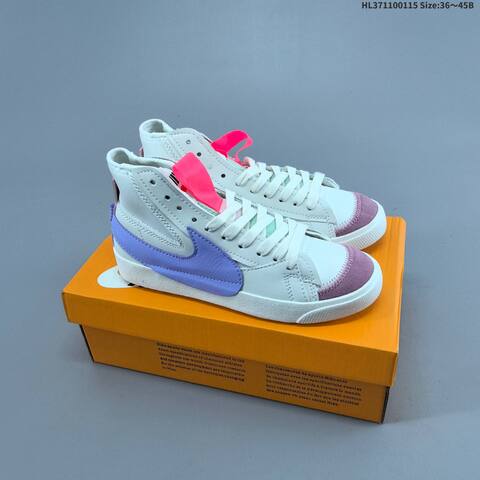 Nike Blazer Mid 77 Jumbo White Black Yellow EU 36-45 Skate Shoe - Unisex BS-61982