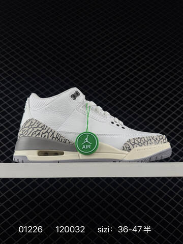 Jordan Air Jordan 3 Retro DN3707-160 White Cream Grey Black EU 36-47 Basketball Shoe - Unisex (BS-79766)