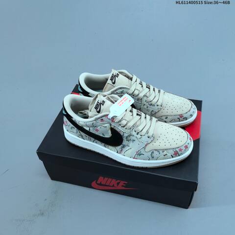 Jordan Air Jordan 1 Low White Red Gold EU 36-46 Lifestyle - Unisex (BS-65960)
