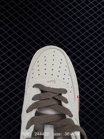 Nike Air Force 1 Low Cream White With Brown And Red Accents EU 36-45 Lifestyle - Unisex BS-74304