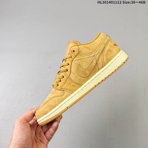 Jordan Air Jordan 1 Low OG Tan Wheat With Red Accents EU 36-46 Lifestyle - Unisex (BS-63843)