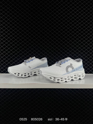 On Cloudmonster White Light Blue Grey EU 36-45 Running Shoe Running Sneakers - Unisex (BS-85241)