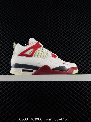 Jordan Air Jordan 4 Retro White Red Cream Dark Grey EU 36-47 5 Basketball - Unisex (BS-71608)