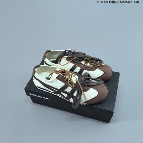 Onitsuka Tiger Mexico 66 Deluxe Cream Dark Brown White EU 36-45 Sneaker Casual Sneakers - Unisex BS-68766