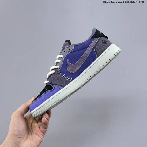 Jordan Air Jordan 1 Retro Low OG Purple Black Grey EU 36-47 Basketball - Unisex (BS-66892)