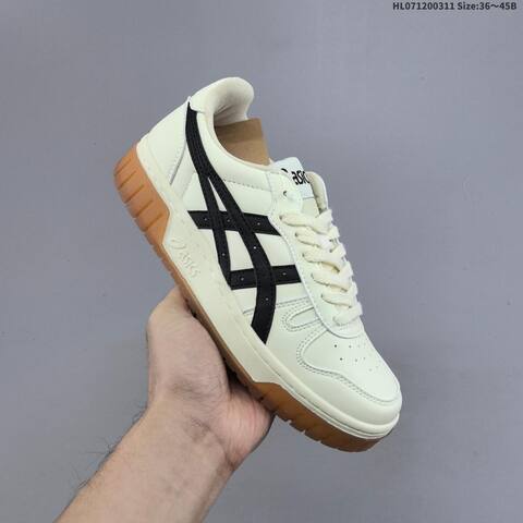 ASICS Court Mz Low 1203 A127 110 Cream Black Gum Brown EU 36-45 Sneaker Casual Sneakers - Unisex (BS-69003)