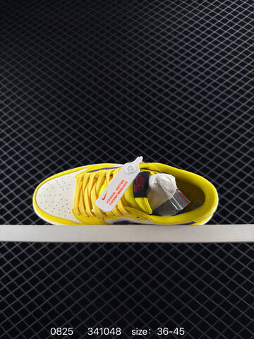 Jordan Travis Scott x Air Jordan 1 Low Yellow White Purple Sail Gum Brown EU 36-45 Sneaker - Unisex (BS-80837)
