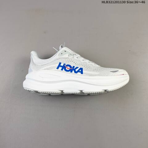 HOKA ONE ONE Bondi 9 White Blue Red EU 36-46 Running Shoe Running Sneakers Unisex BS-69440