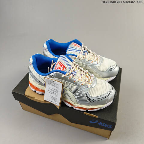 ASICS Gel Kayano 12 1 Kith White Silver Mint Green Yellow EU 36-45 Running Shoe Running Sneakers - Unisex (BS-69201)