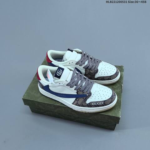 Jordan Air Jordan 1 Low x Travis Scott White Grey Olive Green EU 36-45 Lifestyle - Unisex (BS-65832)