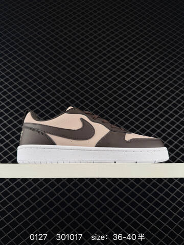 Nike Court Borough Low White Brown Pink EU 36-40 5 Casual - Unisex (BS-72928)