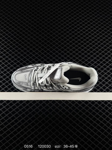 Nike P-6000 Metallic Silver Grey White Black EU 36-45 Running - Unisex (BS-71425)