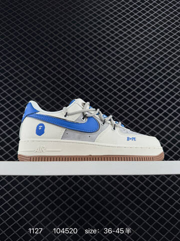 Nike Air Force 1 07 Low Cream Grey Navy Blue Assorted EU 36-45 5 Lifestyle - Unisex (BS-73974)
