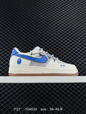Nike Air Force 1 07 Low Cream Grey Navy Blue Assorted EU 36-45 5 Lifestyle - Unisex BS-73974