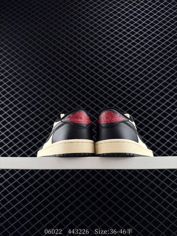 Jordan Air Jordan 1 Low Beige Black Red EU 36-46 Sneaker - Unisex (BS-81163)