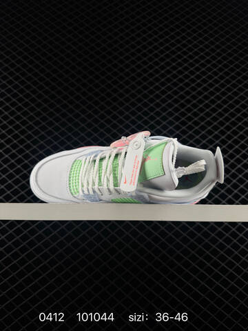 Jordan Air Jordan 4 Retro White Pink Green Light Blue EU 36-46 Basketball Shoe - Unisex BS-79497