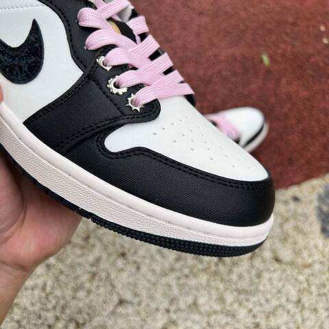 Jordan Air Jordan 1 Low II0595-001 Anthracite Iced Carmine Sail Black White Pink US 8 UK 7 BR 39 5 EUR 41 26cm Sneaker - Unisex BS-87160