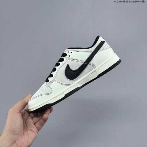 Nike Dunk SB Low Supreme Off White Black EU 36-45 Skate Shoe - Unisex (BS-60142)