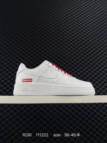 Nike Air Force 1 Low x Supreme White Red EU 36-45 Lifestyle - Unisex (BS-74459)