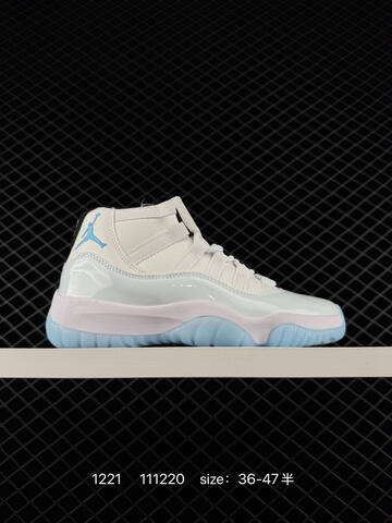 Jordan Air Jordan 11 Retro High White Light Blue Black EU 36-47 Basketball Shoe - Unisex BS-80009